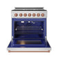 Thor Kitchen RSG36PLPRSG 36 Inch Professional Liquid Propane Range With Precision Knob In Stainless Steel And Rose Gold Gordon Ramsay Series