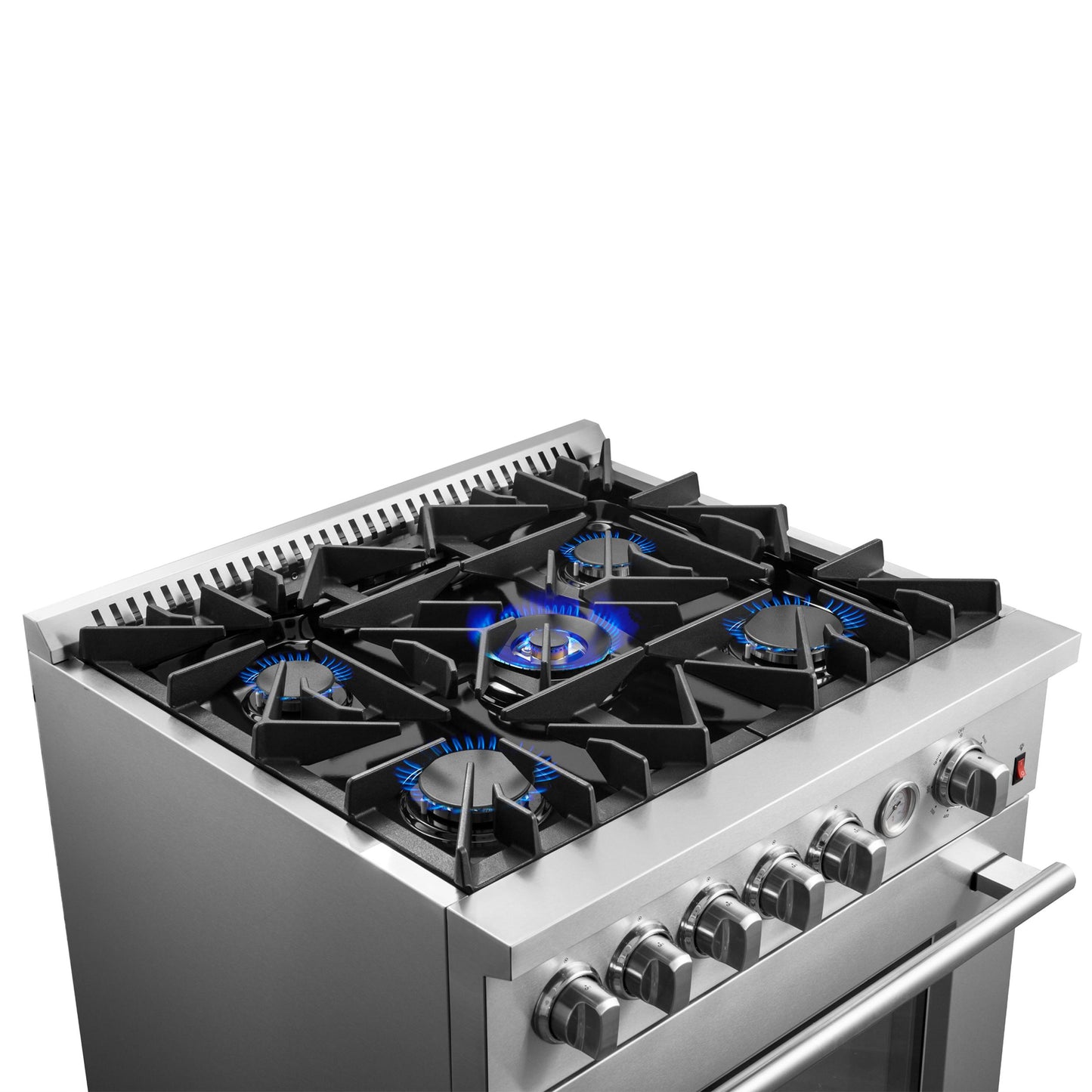 Forno FFSGS627430 Forno Giovanni 30-Inch Gas Range Stainless Steel, 5 Burners 67,000 Btu, 4.32 Cu.Ft. Convection Oven
