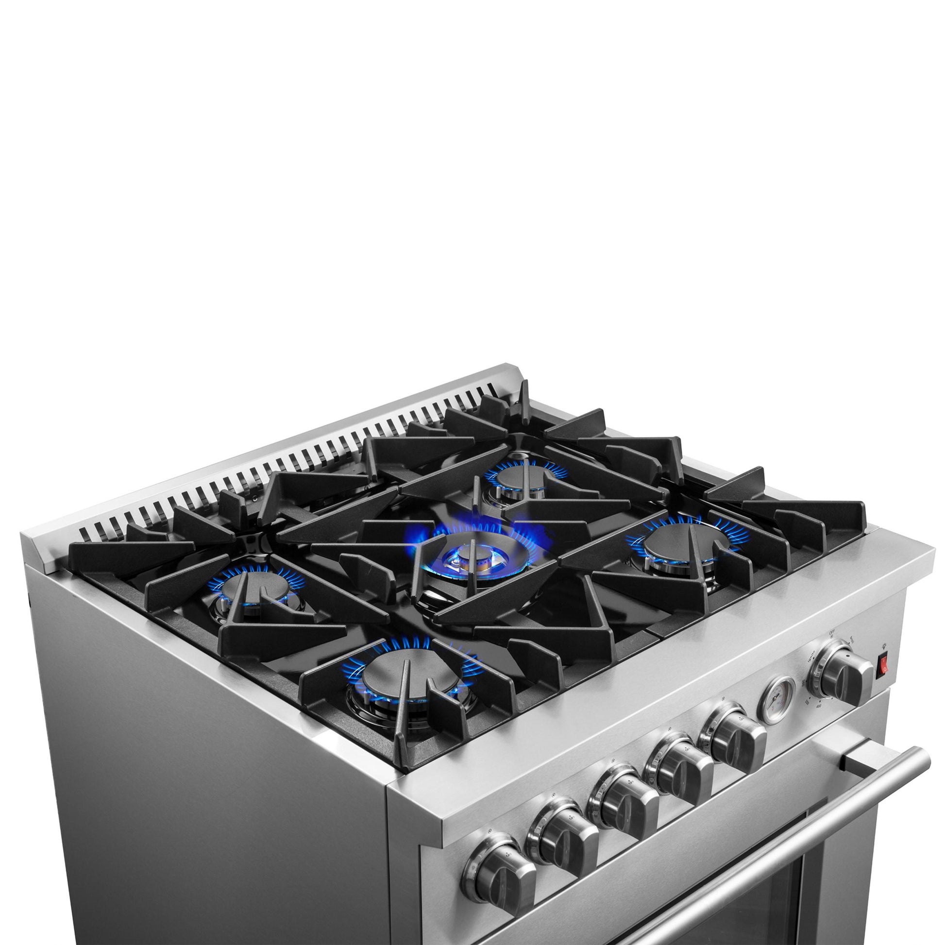 Forno FFSGS627430 Forno Giovanni 30-Inch Gas Range Stainless Steel, 5 Burners 67,000 Btu, 4.32 Cu.Ft. Convection Oven