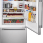 Bosch B33CM10SNS 100 Series, Free-Standing Fridge-Freezer With Freezer At Bottom, Brushed Steel (With Anti-Fingerprint), Total No Frost