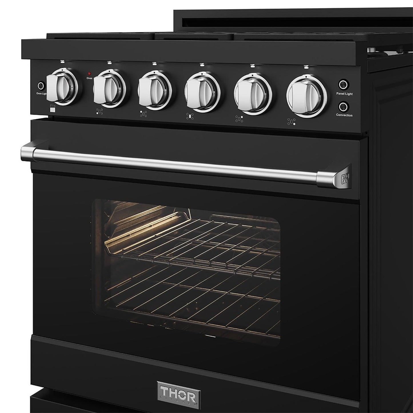 Thor Kitchen RSG30PBLPSS 30 Inch Professional Liquid Propane With Precision Knob Control In Black/Stainless Steel