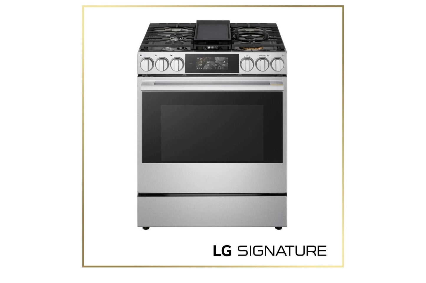 Lg LSGU6339X Lg Signature 6.3 Cu. Ft. Smart Gas Slide-In Range With Dynamic Probake Convection®, Air Fry, Air Sous Vide, Pizza Mode And Ai Gourmet Camera