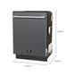 Forno FDWBI803524BLK Forno Romano Espresso 24-Inch Built-In Dishwasher, Black Finish, Stainless Steel Tub, 49 Dba, Energy Star Certified