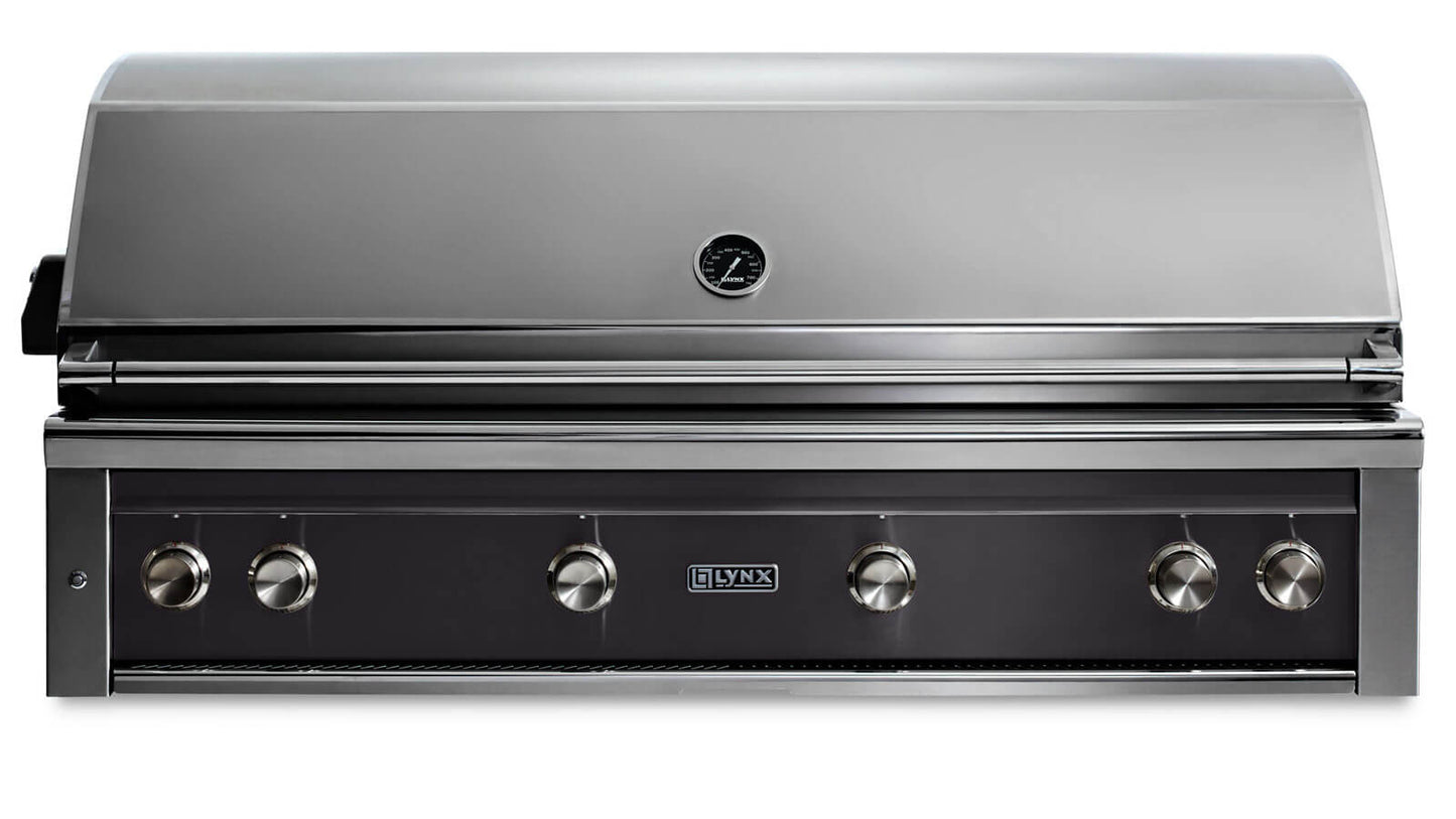 Lynx L54TROBLP 54" Built-In Grill - 1 Trident™ W/ Rotisserie - Obsidian