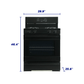 Element Appliance EGR34MCCB Element 5.2 Cu. Ft. 30 Gas Range - Black (Egr34Mccb)