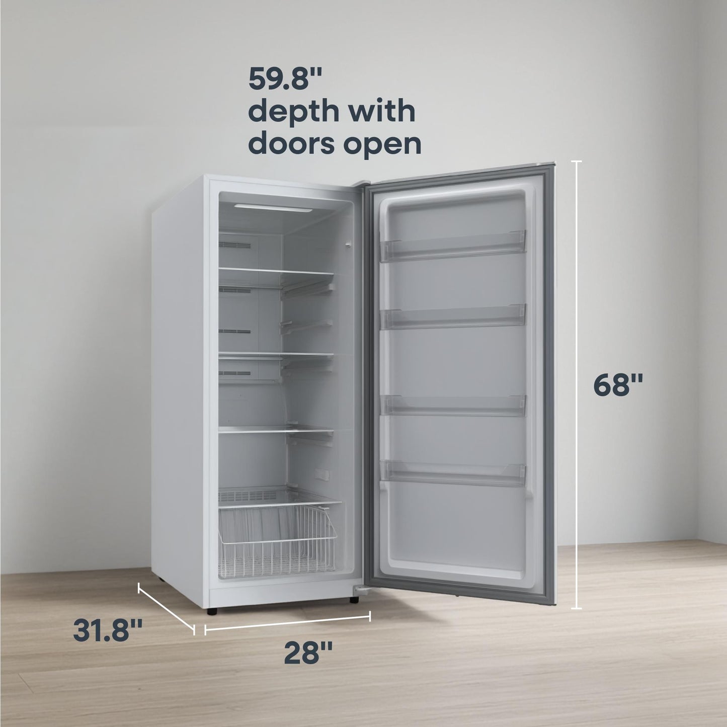 Element Appliance EXUF17CEEW Element 17.0 Cu. Ft. Upright Convertible Freezer / Refrigerator - White, Energy Star (Exuf17Ceew)