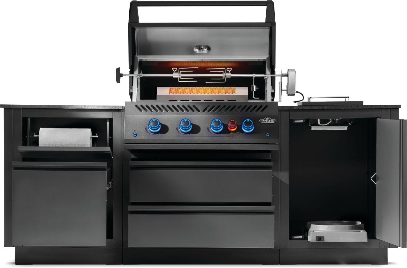 Napoleon Bbq ODK300BIG32RBPMK1 Oasis 300 Outdoor Kitchen, Built-In 700 Series 32 With Soft Close , Propane, Matte/Matt Black