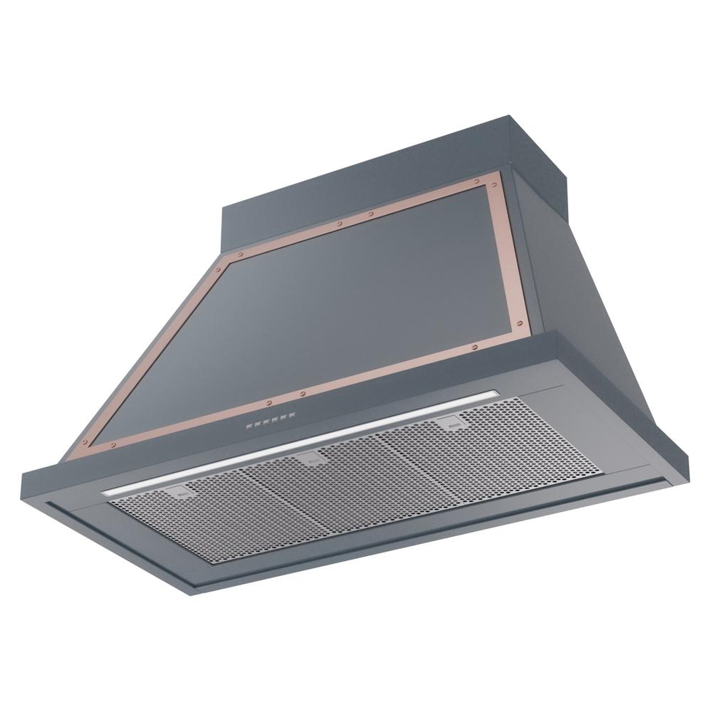 Ilve UANB40BGP Ilve Uanb40Bgp Nostalgie Ii Noblesse 40 Inch Range Hood With 600 Cfm (Blue Grey, Copper)