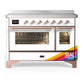 Ilve UMIB48NR3RAP Ilve Umib48Nr3Rap Majestic Iii 48 Inch Induction Range With 6 Elements, 5.02 Cu. Ft. Total Oven Capacity (Triple Glass Door, Ral, Copper)
