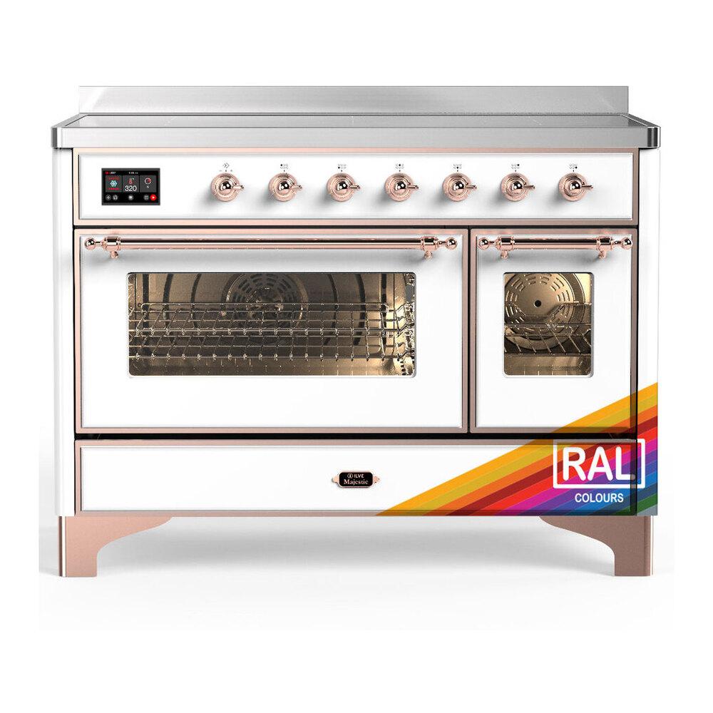 Ilve UMIB48NR3RAP Ilve Umib48Nr3Rap Majestic Iii 48 Inch Induction Range With 6 Elements, 5.02 Cu. Ft. Total Oven Capacity (Triple Glass Door, Ral, Copper)