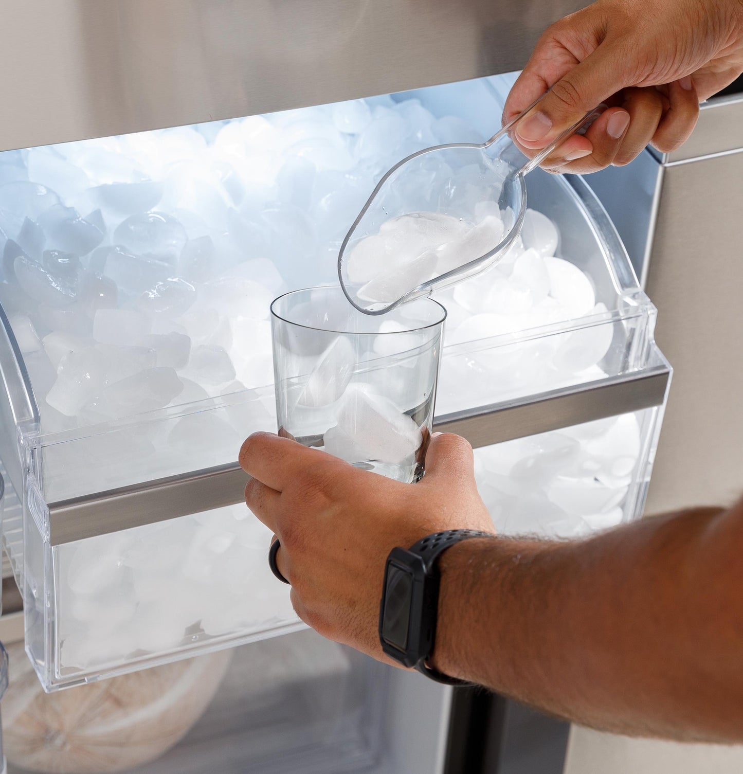 Ge Appliances PAD28BYTFS Ge Profile™ Series Energy Star® 28.4 Cu. Ft. Quad-Door Refrigerator With Dual-Dispense Autofill Pitcher