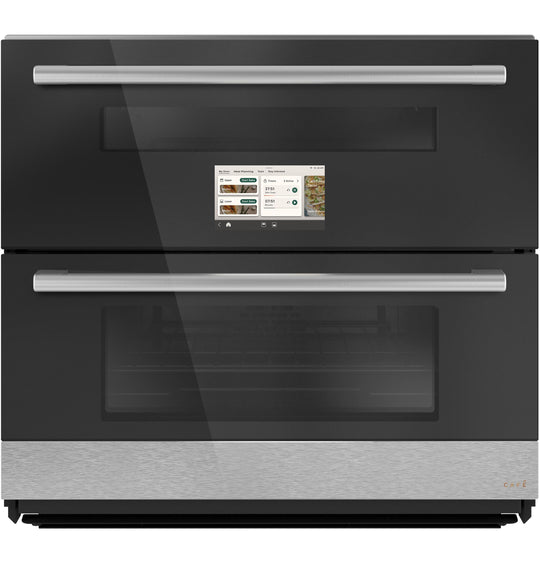 Cafe CTS92DM2ZS5 Café™ 30" Duo Smart Single Wall Oven In Platinum Glass