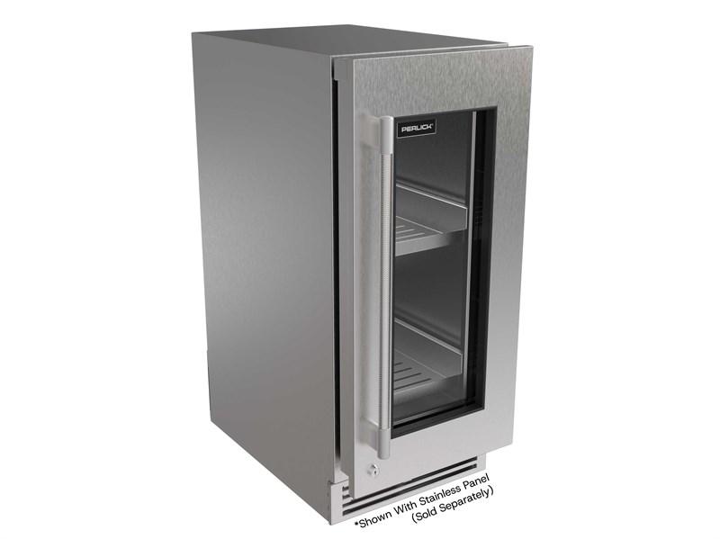 Perlick G5RE15GL G5 Luxe 15"Premium Refrigerator, Glass Door- Factory Right (Adjustable) Hinge - Indoor/Outdoor Rated