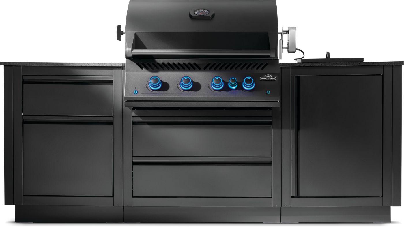 Napoleon Bbq ODK300BIG32RBPMK1 Oasis 300 Outdoor Kitchen, Built-In 700 Series 32 With Soft Close , Propane, Matte/Matt Black