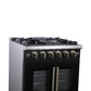 Forno FFSGS646030BLK Forno Capriasca 30-Inch Freestanding French Door Gas Range, 4 Burners, Convection Oven, Energy Efficient