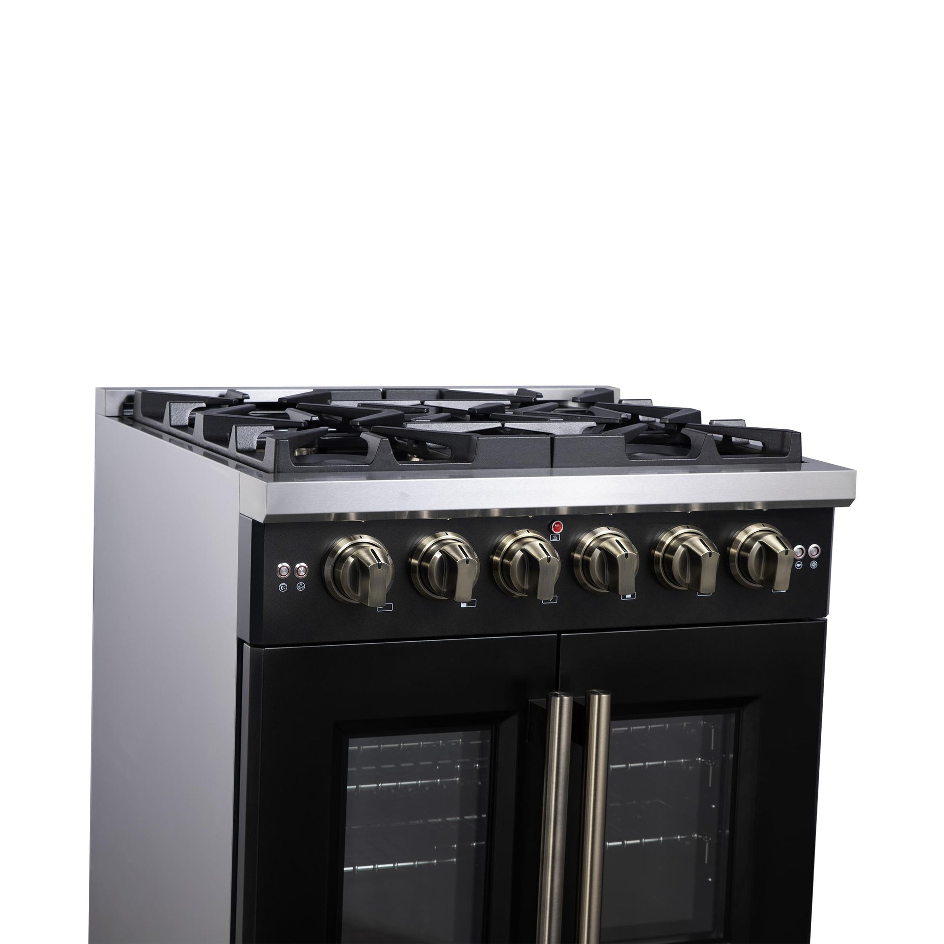 Forno FFSGS646030BLK Forno Capriasca 30-Inch Freestanding French Door Gas Range, 4 Burners, Convection Oven, Energy Efficient