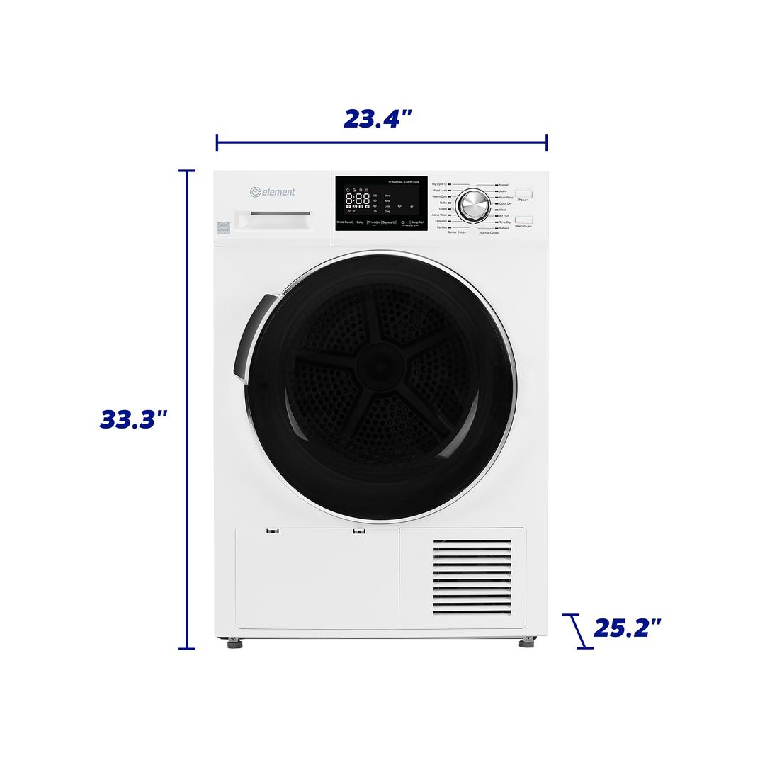 Element Appliance EFD4424EBW Element 24-Inch 4.4 Cu. Ft. Heat Pump Dryer - White, Energy Star (Efd4424Ebw)