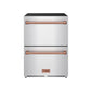 Thor Kitchen RZ24URSG 24 Inch Undercounter Built-In / Freestanding Drawer Freezer - Stainless Steel/Rose Gold Gordon Ramsay Series