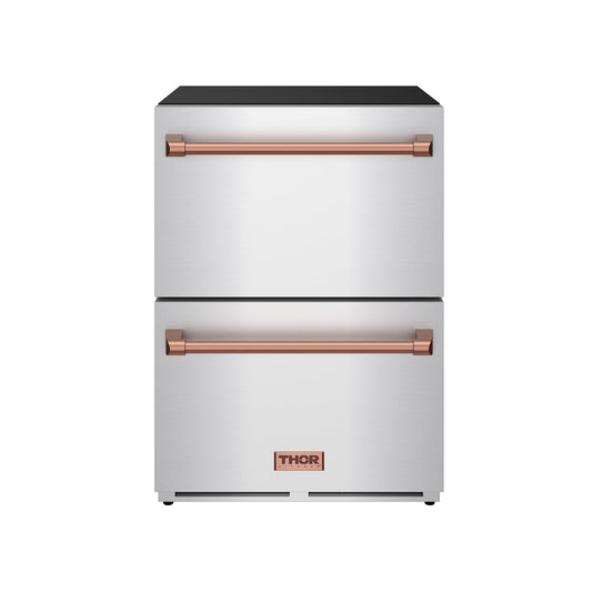 Thor Kitchen RZ24URSG 24 Inch Undercounter Built-In / Freestanding Drawer Freezer - Stainless Steel/Rose Gold Gordon Ramsay Series