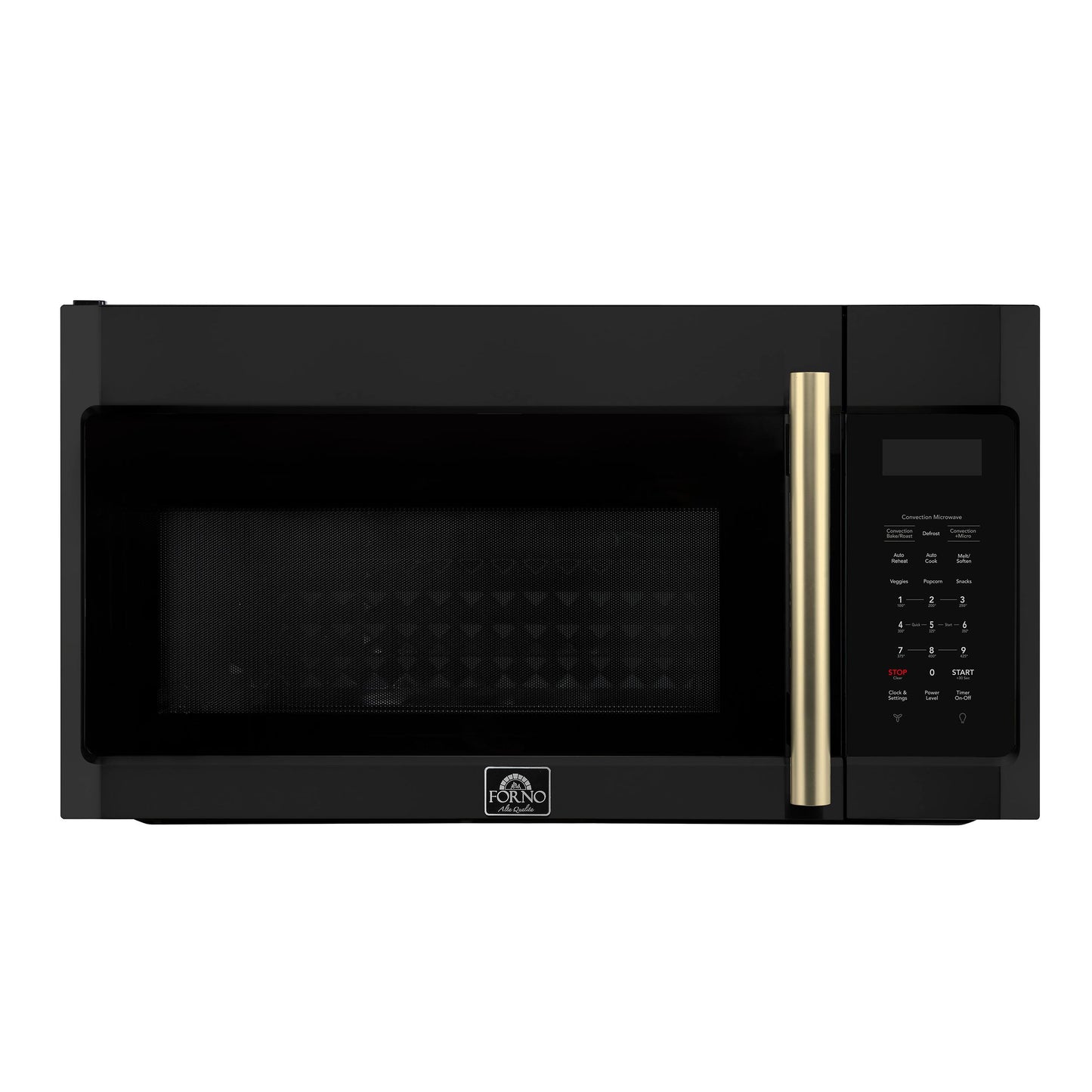 Forno FOTR303830BLK Forno Fornace 30-Inch Over The Range Convection Microwave, Black - 1.5 Cu.Ft, 300 Cfm Vent, Touch Control, Led Light