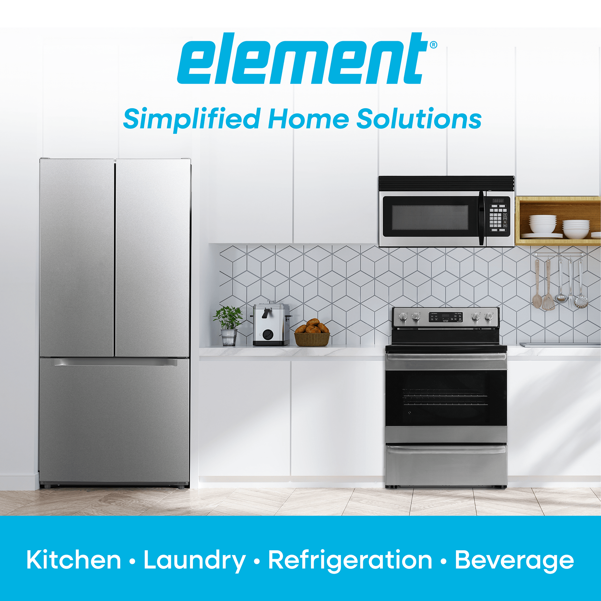 Element Appliance EWD24BES Cellara By Element 24 In., 46 Bottle Dual-Zone Wine Cooler - Stainless Steel