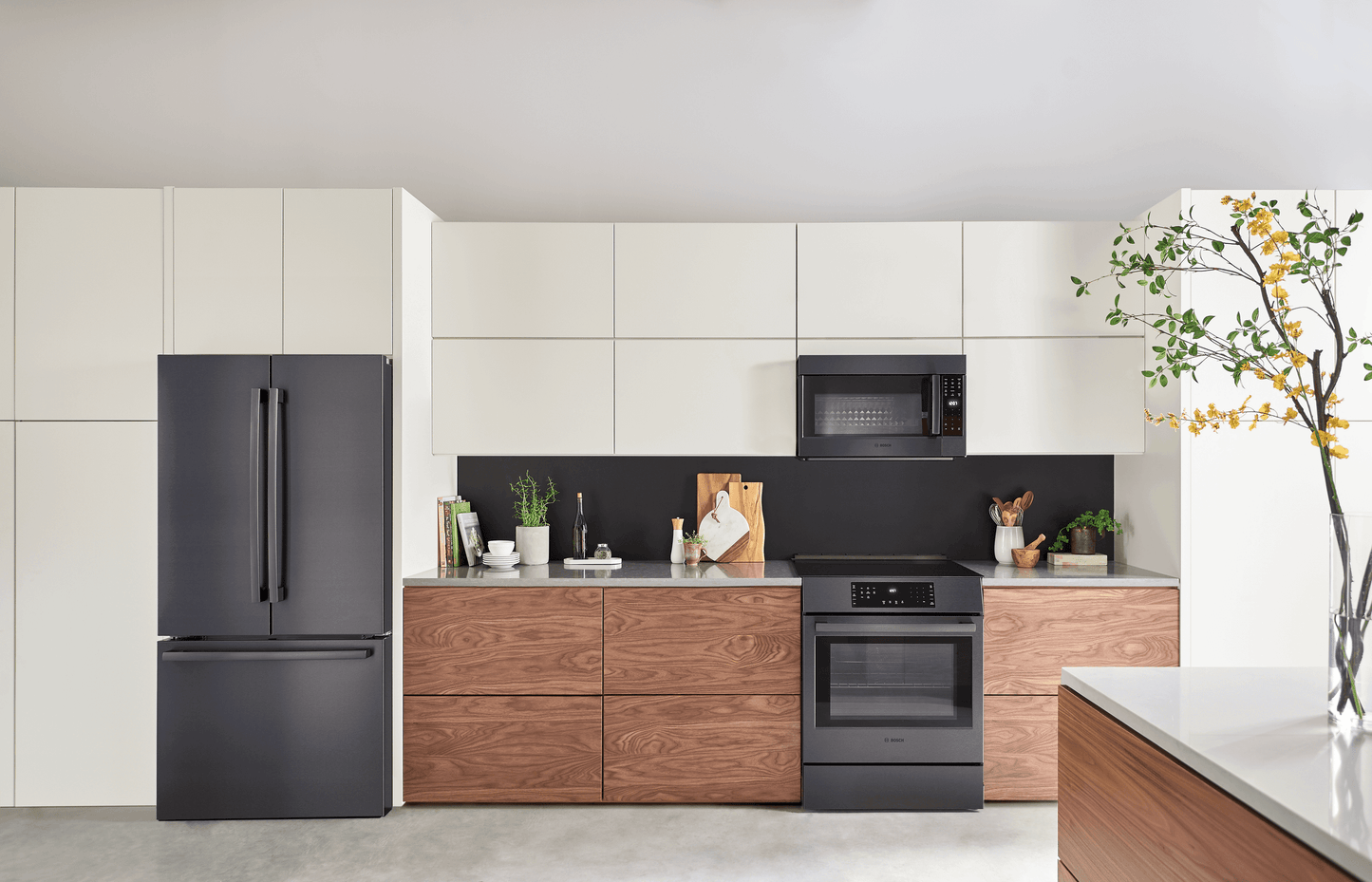 Bosch B36CT84SNB 800 Series, French Door Bottom Freezer, Multi Door, 36'', Black Inox-Antifingerprint