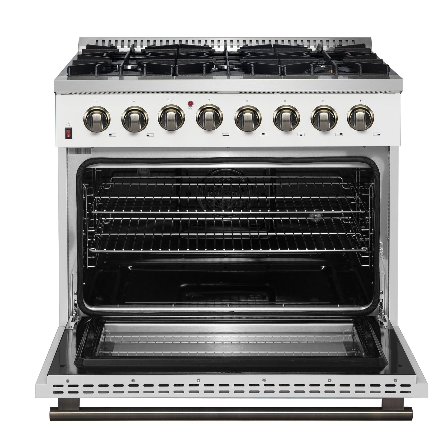 Forno FFSGS615636WHT Forno Galiano 36" Freestanding Dual Fuel Range In White