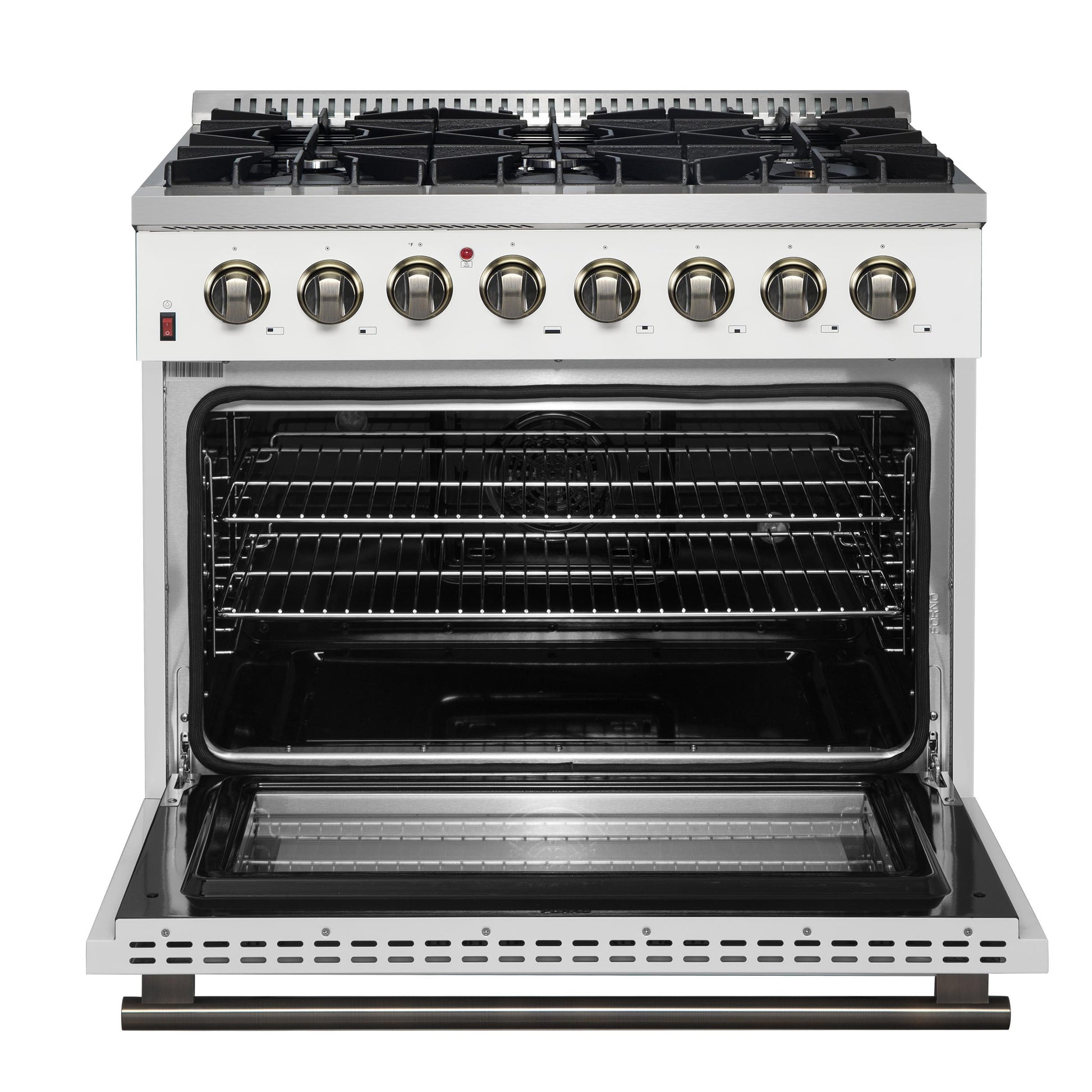 Forno FFSGS615636WHT Forno Galiano 36" Freestanding Dual Fuel Range In White