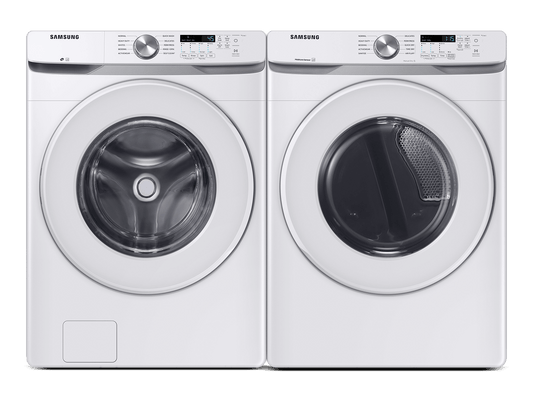 Samsung F1603912197302 Front Load Washer & Dryer Set With Vibration Reduction Technology+ And Sensor Dry In White