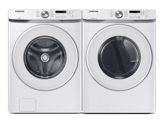 Samsung F1603912197302 Front Load Washer & Dryer Set With Vibration Reduction Technology+ And Sensor Dry In White