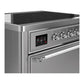 Ilve UMIB36QNR3SSC Ilve Umib36Qnr3Ssc Majestic Iii 36 Inch Induction Range With 6 Elements, 3.5 Cu. Ft. Total Oven Capacity (Solid Door, Stainless Steel, Chrome)