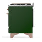 Ilve UM36FNR3EGPLP Ilve Um36Fnr3Egplp Majestic Iii 36 Inch Dual Fuel Range With 6 Black Brass Burners And Griddle, Dual Function Burner Up To 25,000 Btu (Triple Glass Door, Emerald Green, Copper, Liquid Propane)