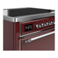 Ilve UMIB36QNR3BUC Ilve Umib36Qnr3Buc Majestic Iii 36 Inch Induction Range With 6 Elements, 3.5 Cu. Ft. Total Oven Capacity (Solid Door, Burgundy, Chrome)