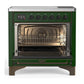 Ilve UMIB36NR3EGB Ilve Umib36Nr3Egb Majestic Iii 36 Inch Induction Range With 6 Elements, 3.5 Cu. Ft. Total Oven Capacity (Triple Glass Door, Emerald Green, Burnished)