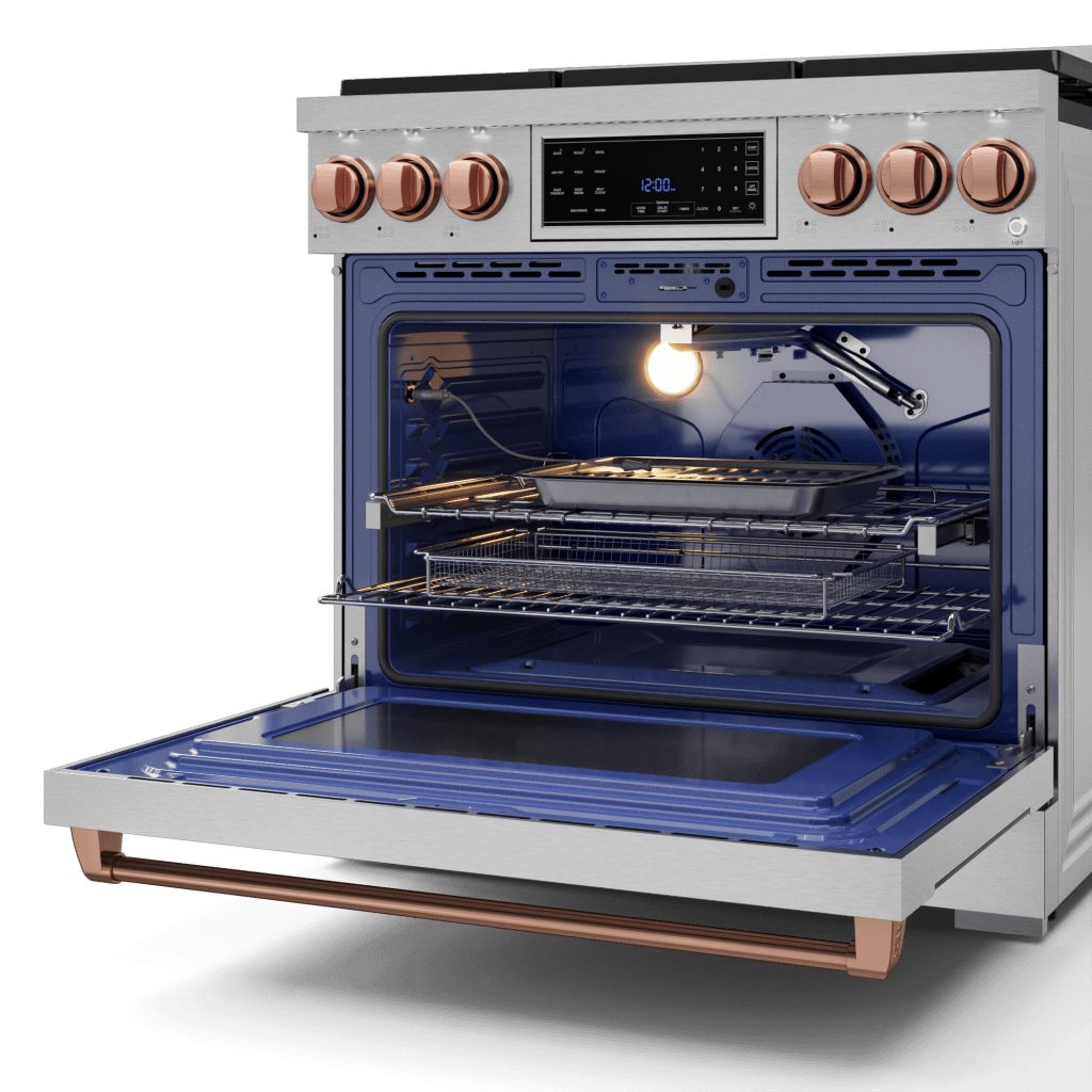Thor Kitchen RSG36LPRSG 36 Inch Professional Lp Range With Tilt Panel Touch Control In Stainless Steel/Rose Gold Gordon Ramsay Series - Rsg36Lp-Rsg