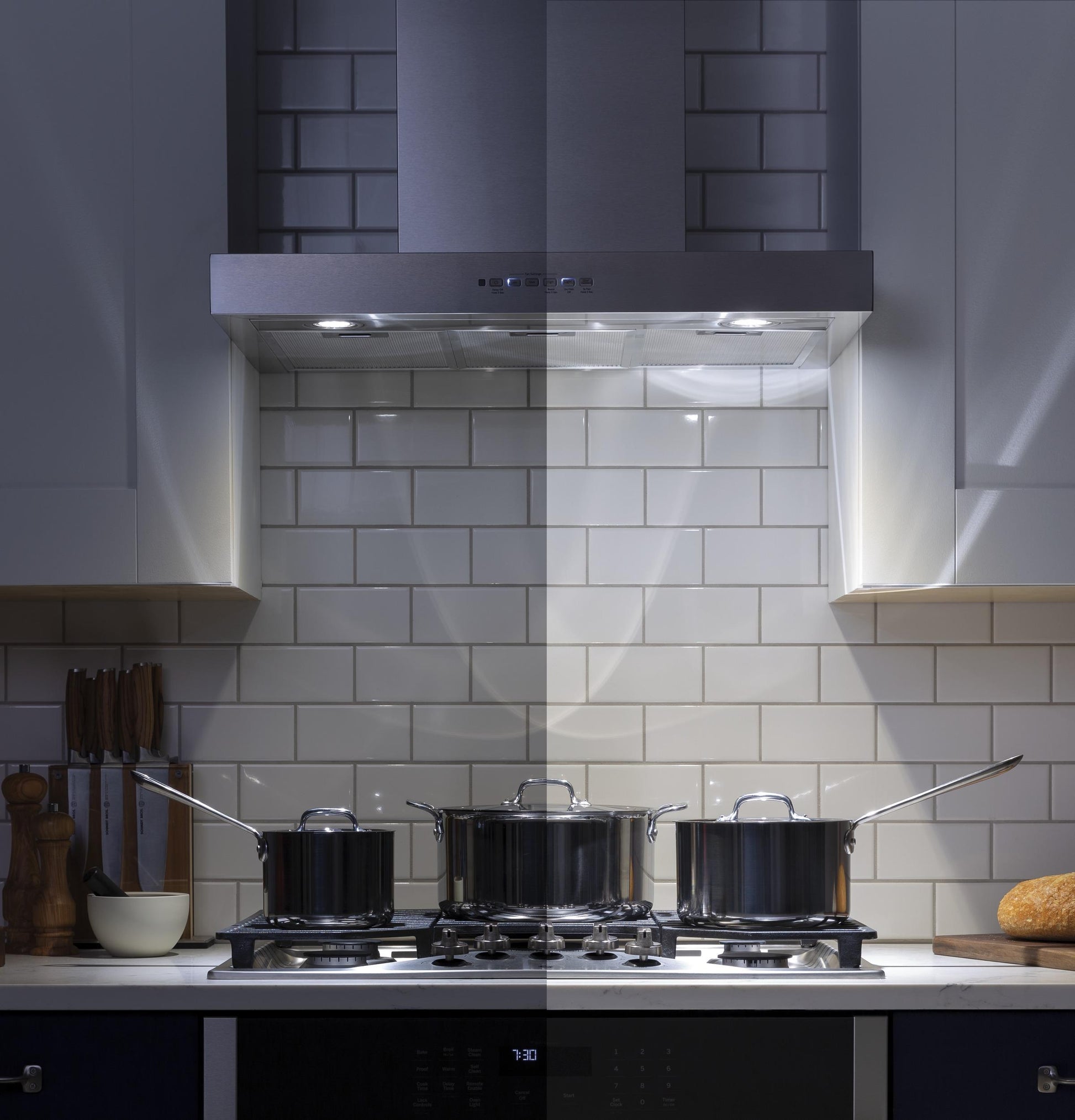 Cafe UVW8361SLSS 36" Designer Wall Mount Hood W/ Dimmable Led Lighting