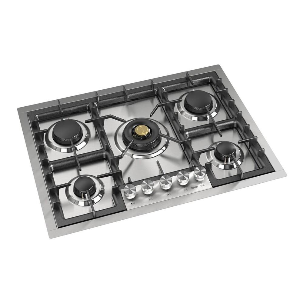 Ilve UHCPT75SSLP Ilve Uhcpt75Sslp Professional Plus Ii 30 Inch Built-In Gas Cooktop With 5 Burners, In Stainless Steel (Liquid Propane)