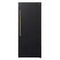 Forno FFFFD172228BLKRS Forno Maderno 28-Inch Convertible Freezer/Refrigerator In Black With Antique Brass Handle, 13.6 Cu.Ft. Right Swing