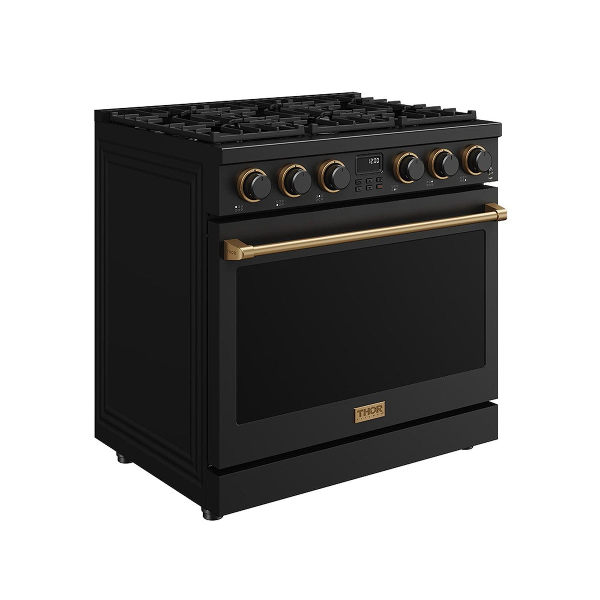 Thor Kitchen ARG36BLPBRZ 36 Inch Liquid Propane Range In Black And Bronze- Contemporary Professional