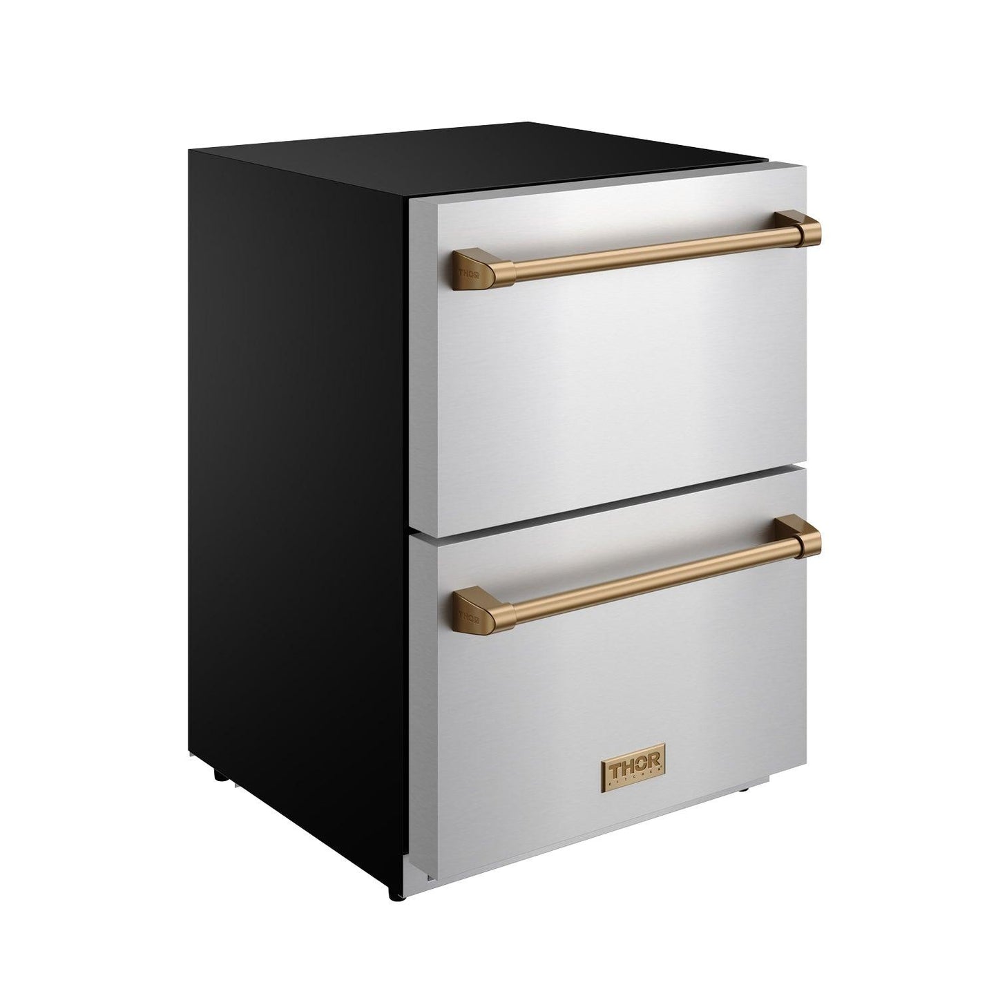Thor Kitchen RF24UBRZ 24 Inch Undercounter Built-In Or Freestanding Drawer Refrigerator - Stainless Steel/Bronze Gordon Ramsay Series