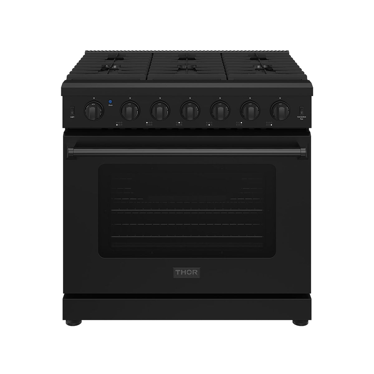 Thor Kitchen LRG3601UBLP 36 Inch Professional Liquid Propane Range In Black