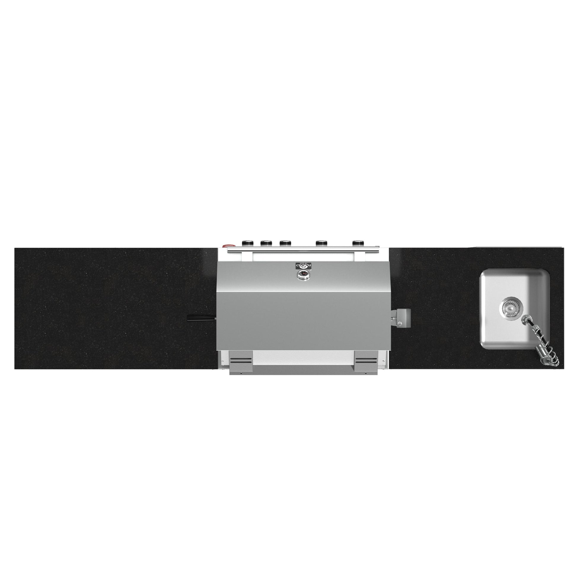 Forno FODKT2506BLK Forno Bulnes 30-Inch Bbq, 60,000 Btu, 3 Burners With Sear & Rotisserie Infrared Burners, Stainless Steel Outdoor Kitchen With 1.8 Cu.Ft. Beverage Center & Black Granite Countertops