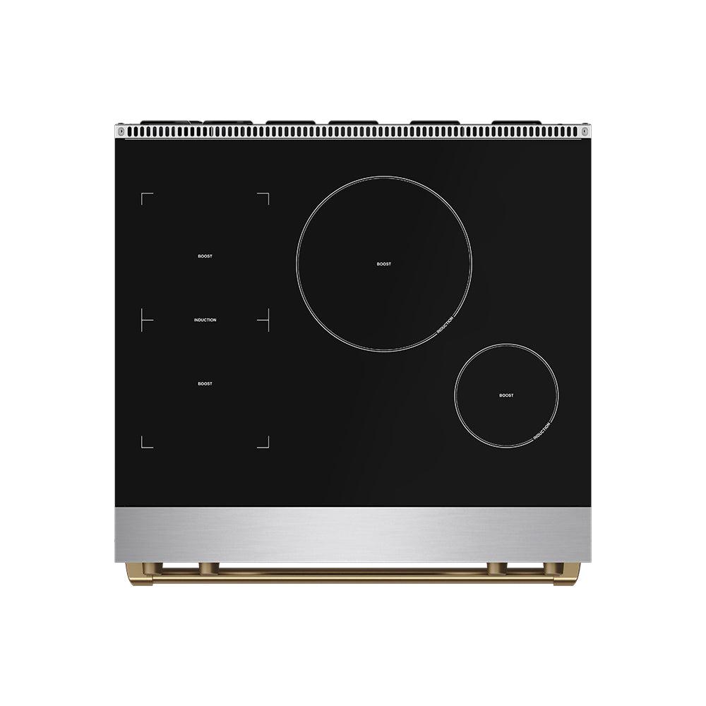 Thor Kitchen RSI30BRZ 30 Inch Professional Induction Range With Tilt Panel Touch Control In Stainless Steel And Bronze Gordon Ramsay Series