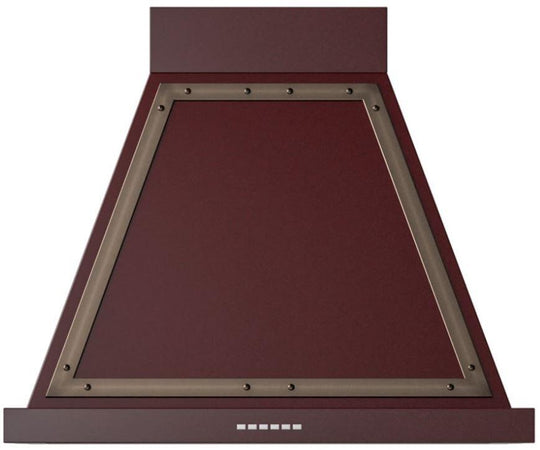 Ilve UANB30BUB Nostalgie 30 Inch Burgundy Wall Mount Convertible Range Hood