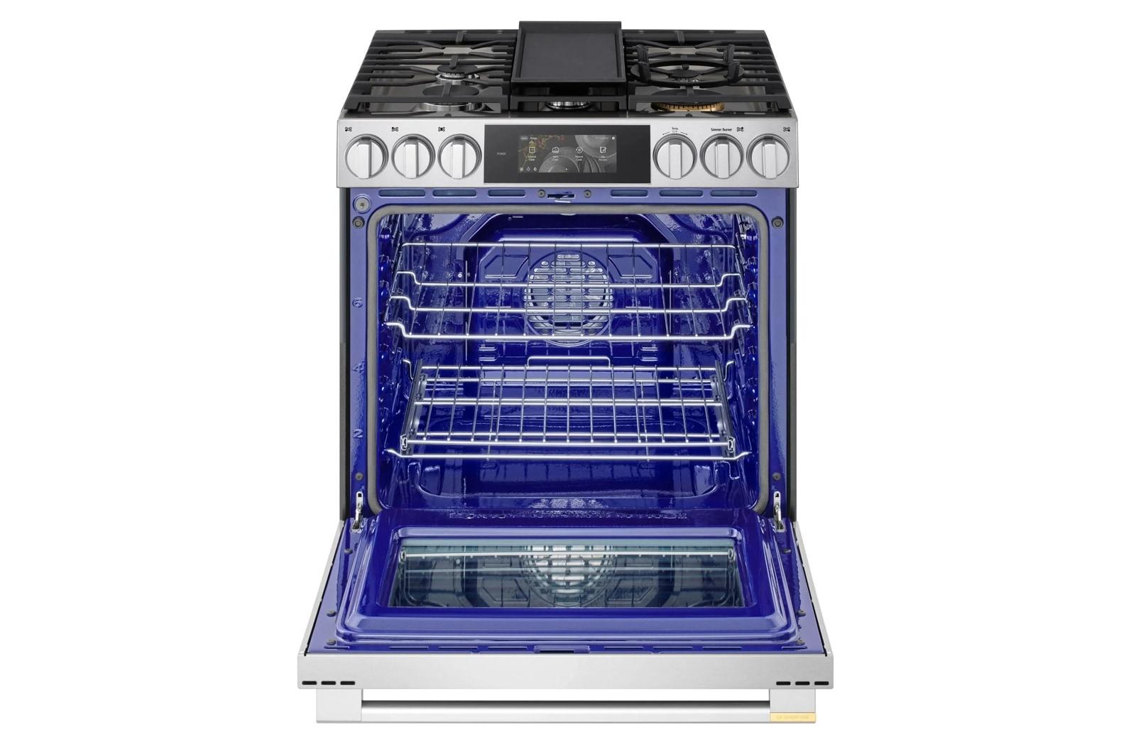 Lg LSGU6339X Lg Signature 6.3 Cu. Ft. Smart Gas Slide-In Range With Dynamic Probake Convection®, Air Fry, Air Sous Vide, Pizza Mode And Ai Gourmet Camera