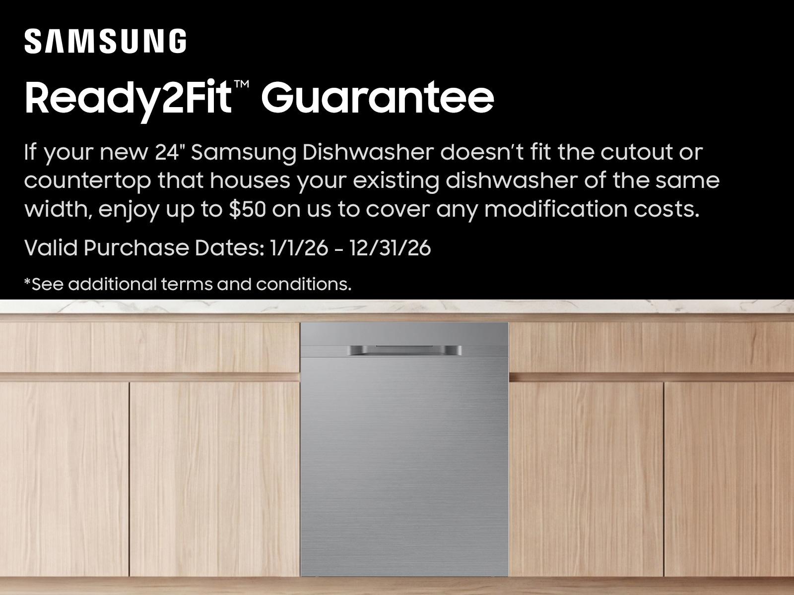 Samsung DW70H83YEUR Dishwasher With 3 Point Wash System Autorelease™ Door 3Rd Rack 48 Dba