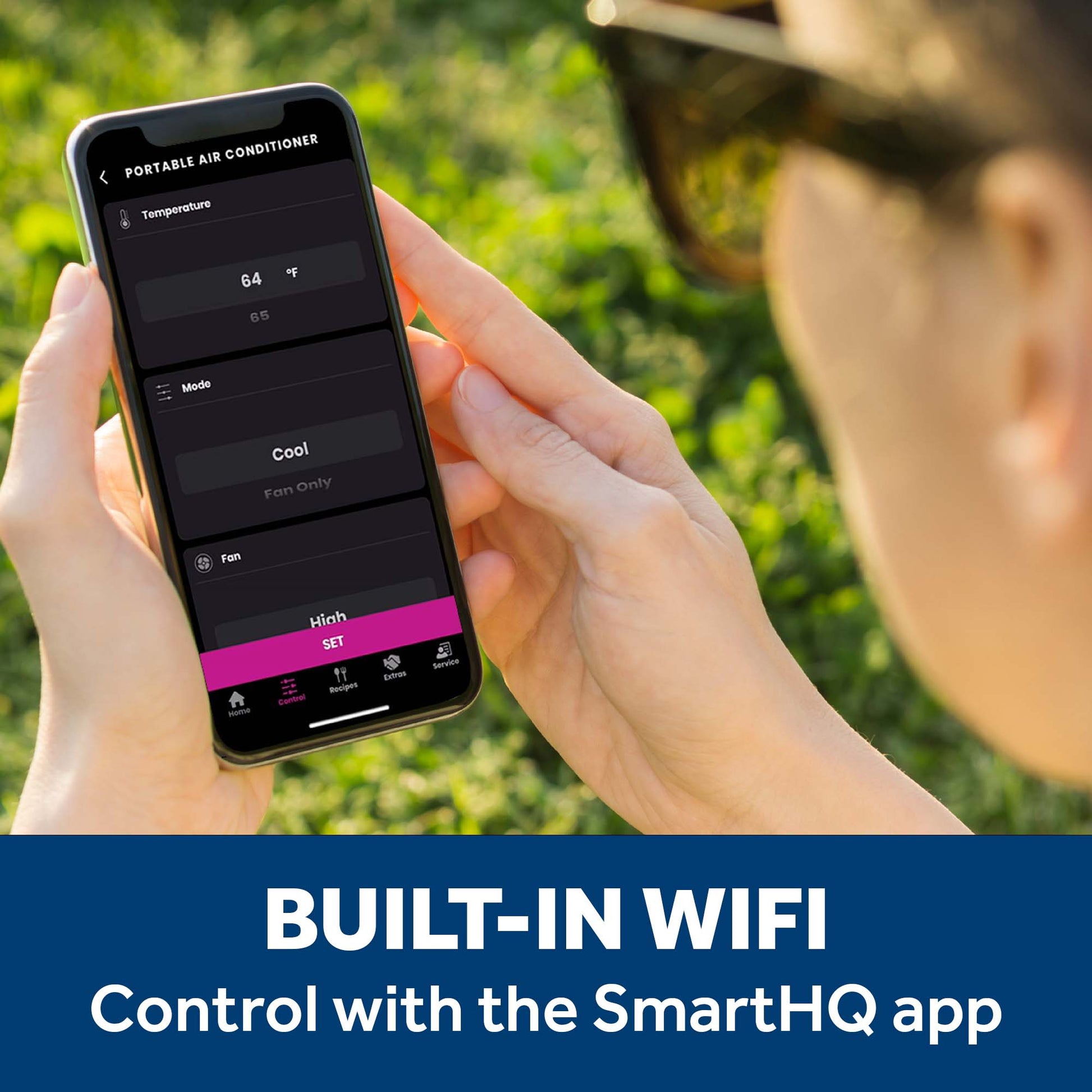 Ge Appliances APLS08WWF Ge® 8,000 Btu Class Smart Portable Air Conditioner For Medium Rooms Up To 350 Sq Ft. (8,100 Btu Doe)