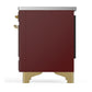 Ilve UMDIB40NR3BUG Ilve Umdib40Nr3Bug Majestic Iii 40 Inch Induction Range With 6 Elements, 3.82 Cu. Ft. Total Oven Capacity (Triple Glass Door, Burgundy, Brass)