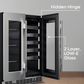 Element Appliance EFB24DES Cellara By Element 24 In., 27 Bottle And 45 Can Dual Zone French Door Wine And Beverage Cooler - Efb24Des