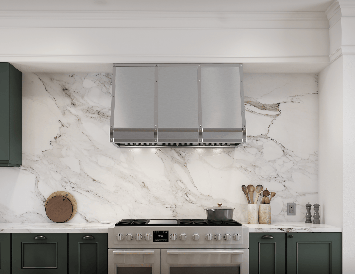 Zephyr CHFT48ASX Forte Wall Custom Hood, 48In, Ss, Body Only Insert Sold Separately